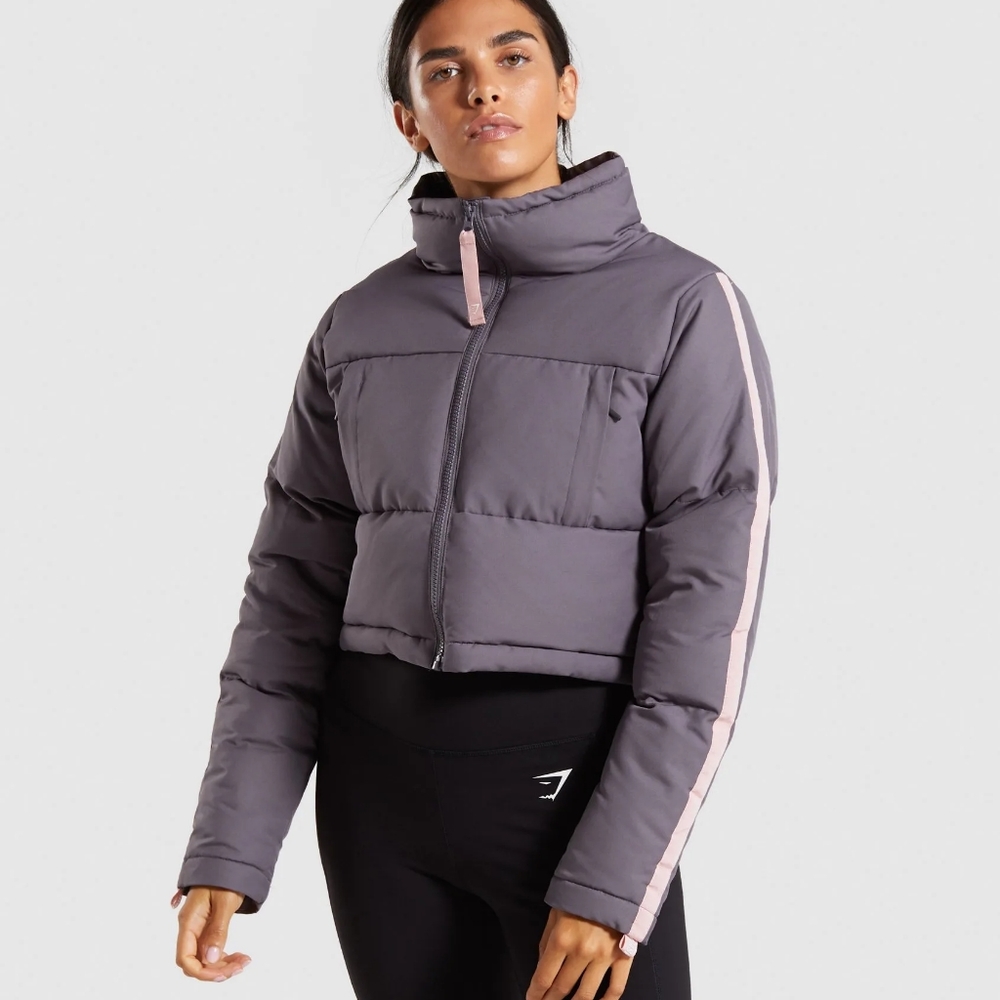 GYMSHARK Puffer Crop Jacket NEW